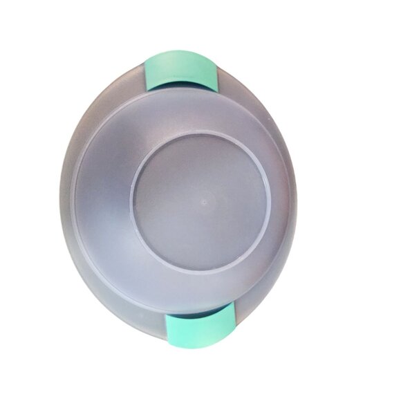 Tupperware Round Bowl With Lid 2.3L Blue With Mint Handles - Picture 1 of 3